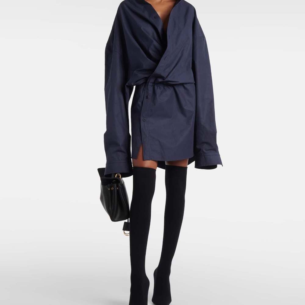 Balenciaga Thigh High rounded pointed toe, Knit Knife boots